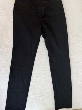 Ann Taylor Black Straight-Leg Dress Pants